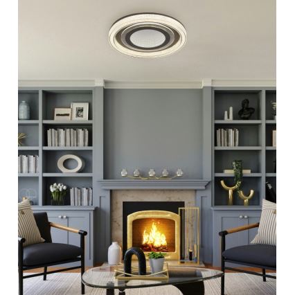 Globo - LED Ρυθμιζόμενο Φωτιστικό Οροφής LED/48W/230V 2700-6000K διάμ. 48 εκ. ανθρακί + τηλεχειριστήριο