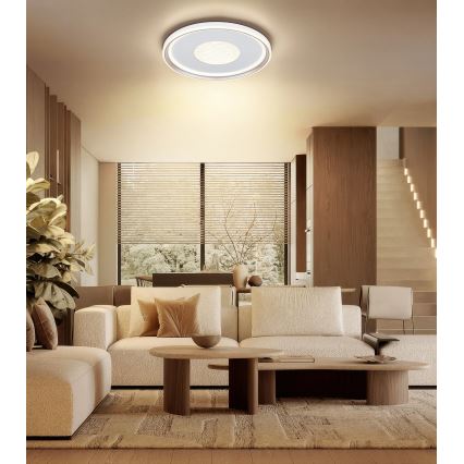 Globo - Ρυθμιζόμενο οροφής φωτιστικό LED/60W/230V 2700-6000K διάμ. 59 cm λευκό/κρεμ + τηλεχειριστήριο
