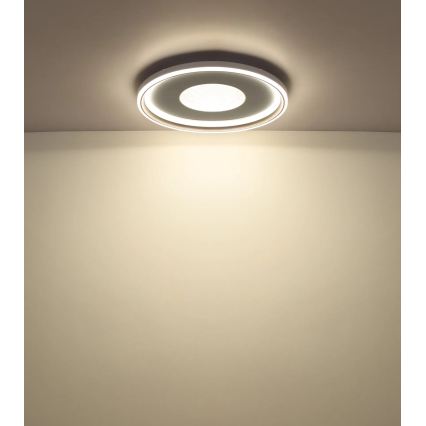 Globo - Ρυθμιζόμενο οροφής φωτιστικό LED/60W/230V 2700-6000K διάμ. 59 cm λευκό/κρεμ + τηλεχειριστήριο