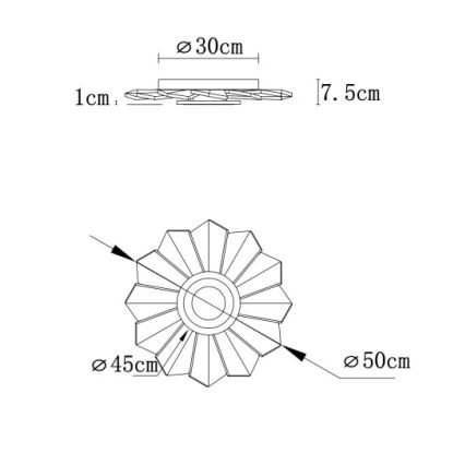 Globo - LED Dimmable φωτιστικό οροφής LED/58W/230V 2700-6000K διάμετρος 50 cm λευκό + τηλεχειριστήριο