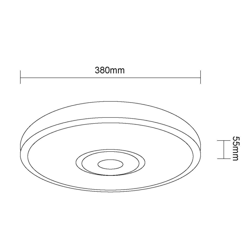 Globo - Φωτιστικό οροφής LED/24W/230V 3000/4000/6000K Ø 38 cm λευκό/ματ χρώμιο