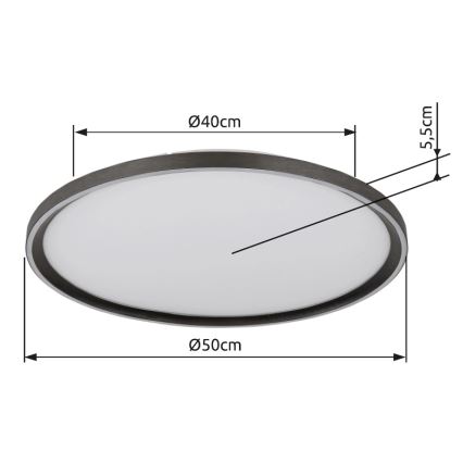 Globo - LED Dimmable φωτιστικό οροφής LED/48W/230V 2700-6000K + τηλεχειριστήριο διάμετρος 50 cm