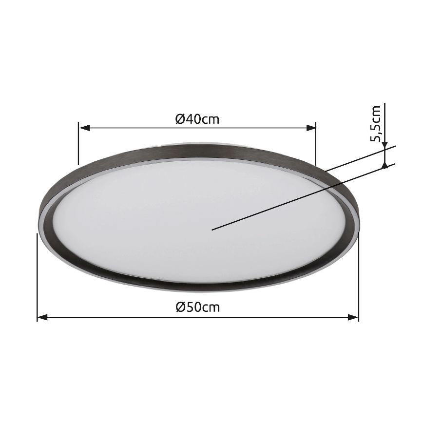 Globo - LED Dimmable φωτιστικό οροφής LED/48W/230V 2700-6000K + τηλεχειριστήριο διάμετρος 50 cm