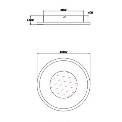 Globo - Φωτιστικό οροφής LED LED/24W/230V 2700/4500/6500K διάμετρος 33 cm
