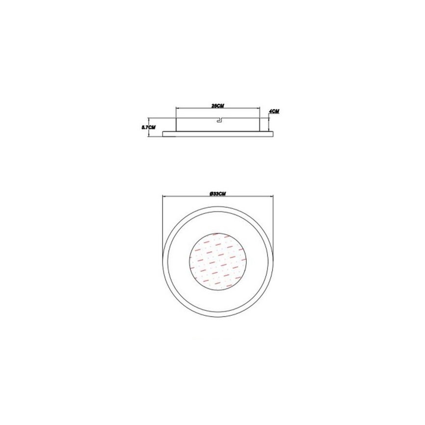 Globo - Φωτιστικό οροφής LED LED/24W/230V 2700/4500/6500K διάμετρος 33 cm