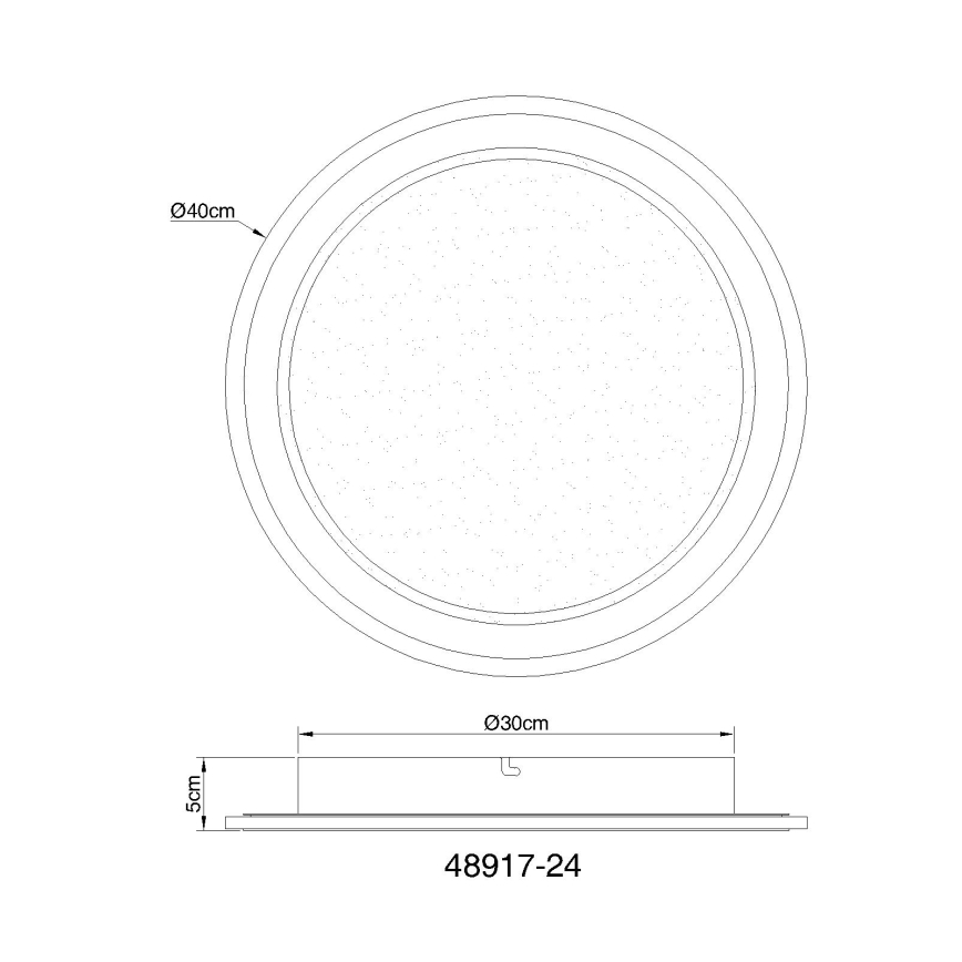 Globo - LED Dimmable φωτιστικό οροφής LED/24W/230V 2700-6000K + τηλεχειριστήριο