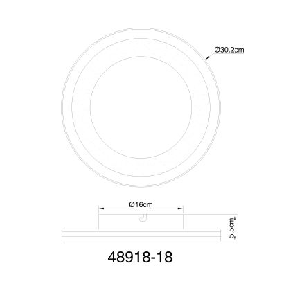 Globo - Φωτιστικό οροφής LED LED/18W/230V διάμετρος 30,2 cm