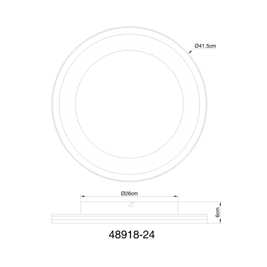 Globo - LED Dimmable φωτιστικό οροφής LED/24W/230V 2700-6000K + τηλεχειριστήριο