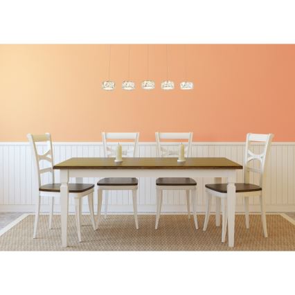 Globo -  Κρεμαστό φωτιστικό οροφής LED LED/52W/230V 4000K γυαλιστερό χρώμιο/διαφανή