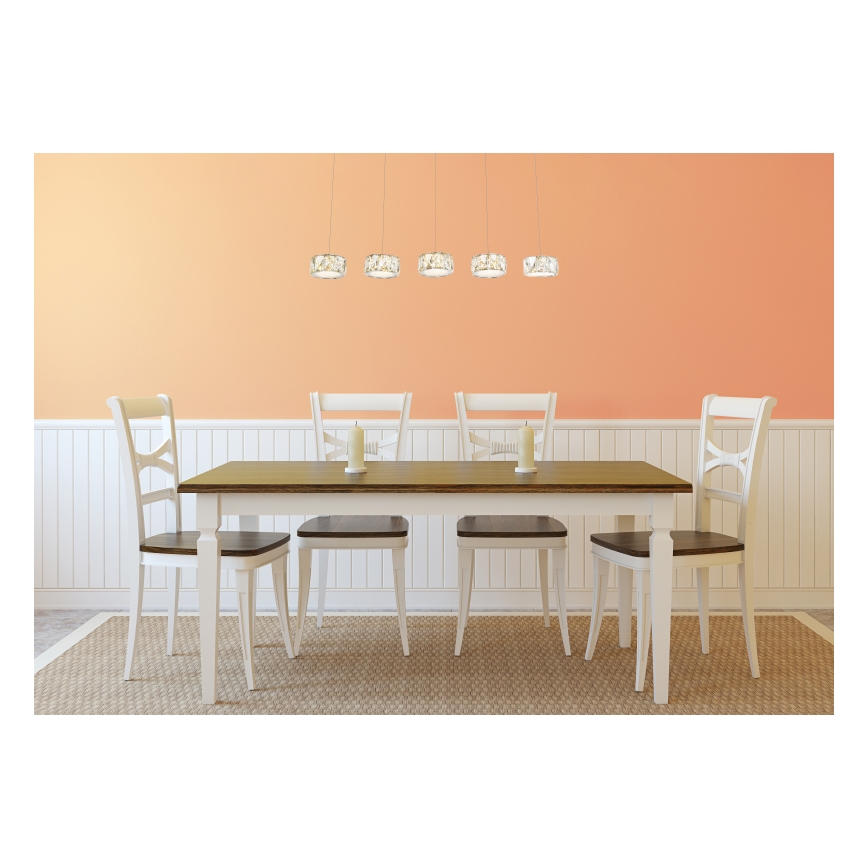 Globo -  Κρεμαστό φωτιστικό οροφής LED LED/52W/230V 4000K γυαλιστερό χρώμιο/διαφανή