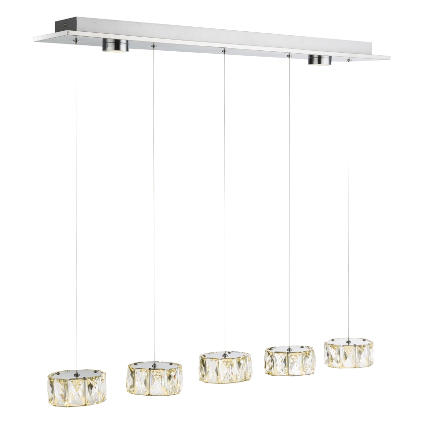 Globo -  Κρεμαστό φωτιστικό οροφής LED LED/52W/230V 4000K γυαλιστερό χρώμιο/διαφανή