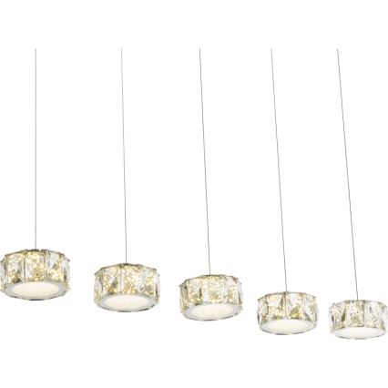 Globo -  Κρεμαστό φωτιστικό οροφής LED LED/52W/230V 4000K γυαλιστερό χρώμιο/διαφανή