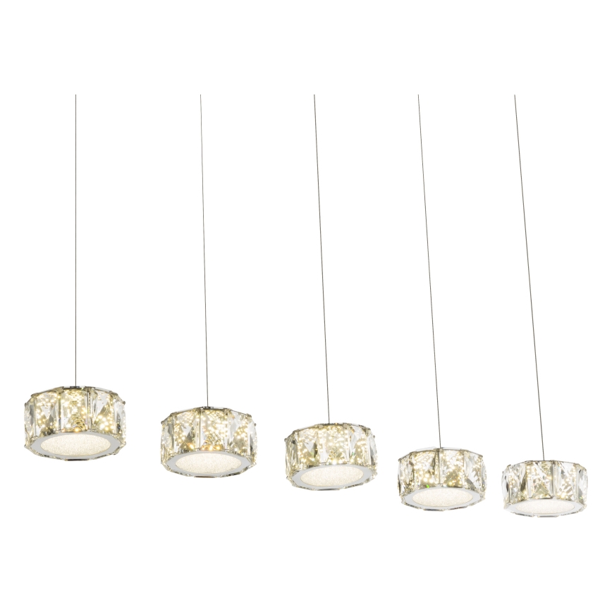 Globo -  Κρεμαστό φωτιστικό οροφής LED LED/52W/230V 4000K γυαλιστερό χρώμιο/διαφανή