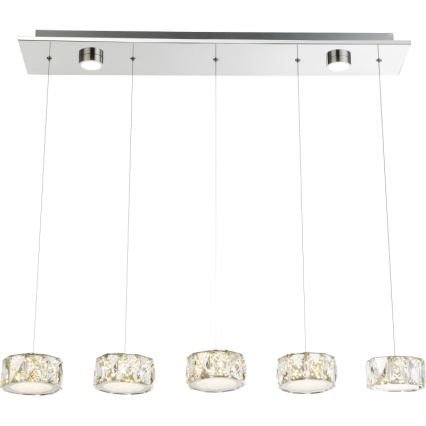 Globo -  Κρεμαστό φωτιστικό οροφής LED LED/52W/230V 4000K γυαλιστερό χρώμιο/διαφανή