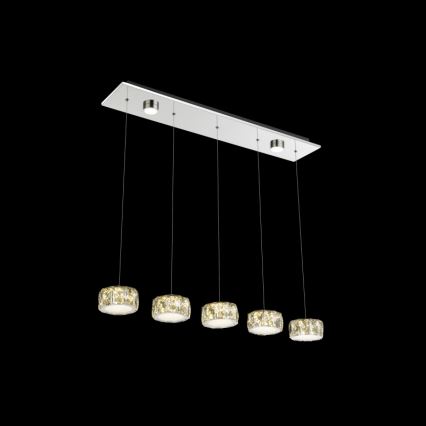 Globo -  Κρεμαστό φωτιστικό οροφής LED LED/52W/230V 4000K γυαλιστερό χρώμιο/διαφανή