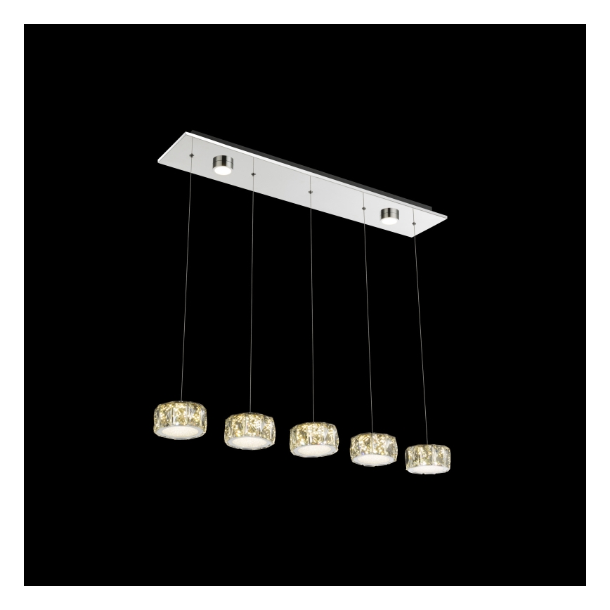 Globo -  Κρεμαστό φωτιστικό οροφής LED LED/52W/230V 4000K γυαλιστερό χρώμιο/διαφανή