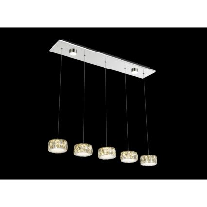Globo -  Κρεμαστό φωτιστικό οροφής LED LED/52W/230V 4000K γυαλιστερό χρώμιο/διαφανή