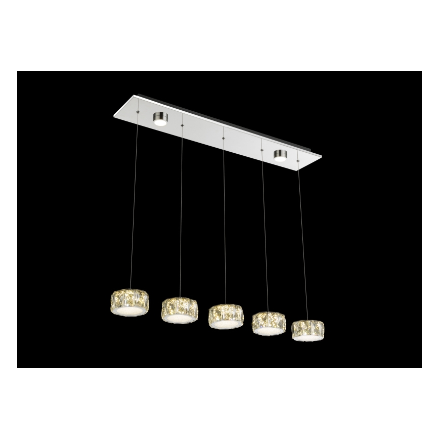 Globo -  Κρεμαστό φωτιστικό οροφής LED LED/52W/230V 4000K γυαλιστερό χρώμιο/διαφανή
