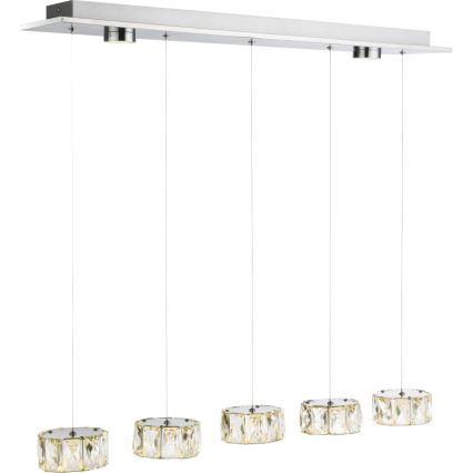 Globo -  Κρεμαστό φωτιστικό οροφής LED LED/52W/230V 4000K γυαλιστερό χρώμιο/διαφανή