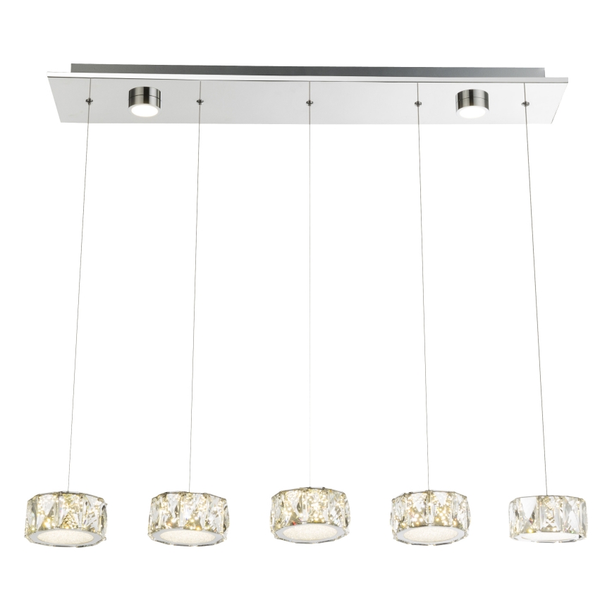 Globo -  Κρεμαστό φωτιστικό οροφής LED LED/52W/230V 4000K γυαλιστερό χρώμιο/διαφανή