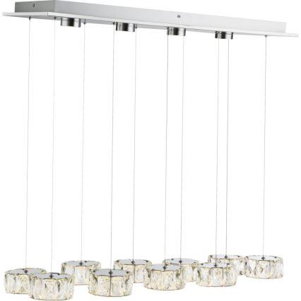 Globo -  Κρεμαστό φωτιστικό οροφής LED LED/92W/230V 4000K γυαλιστερό χρώμιο/διαφανή