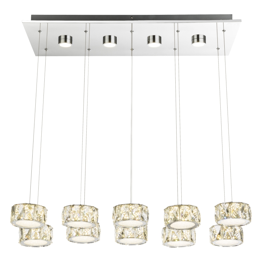 Globo -  Κρεμαστό φωτιστικό οροφής LED LED/92W/230V 4000K γυαλιστερό χρώμιο/διαφανή