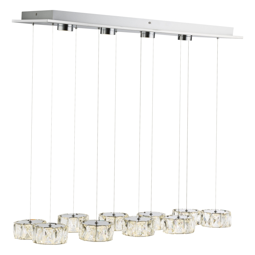 Globo -  Κρεμαστό φωτιστικό οροφής LED LED/92W/230V 4000K γυαλιστερό χρώμιο/διαφανή
