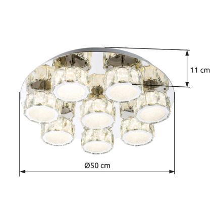 Globo - LED Dimmable φωτιστικό οροφής LED/64W/230V 4000K διάμετρος 50 cm