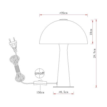 Globo - Επιτραπέζιο φωτιστικό 1xE14/25W/230V λευκό