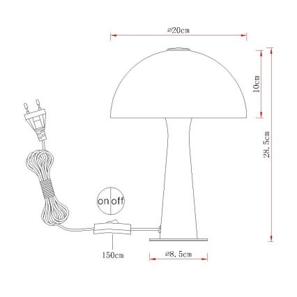 Globo - Επιτραπέζιο φωτιστικό 1xE14/25W/230V μαύρο