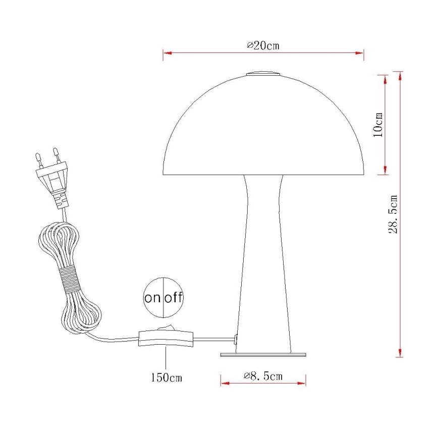 Globo - Επιτραπέζιο φωτιστικό 1xE14/25W/230V μαύρο