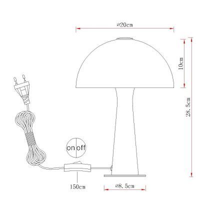Globo - Επιτραπέζιο φωτιστικό 1xE14/25W/230V μπεζ