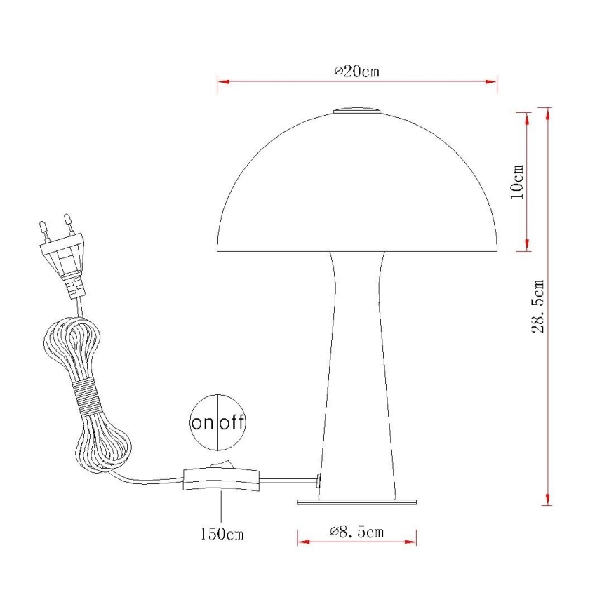 Globo - Επιτραπέζιο φωτιστικό 1xE14/25W/230V μπεζ