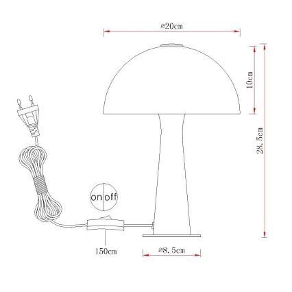 Globo - Επιτραπέζιο φωτιστικό 1xE14/25W/230V εκρού