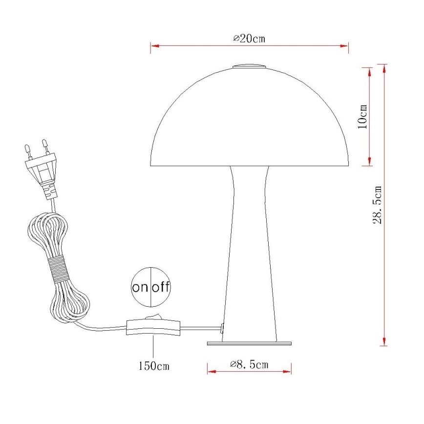 Globo - Επιτραπέζιο φωτιστικό 1xE14/25W/230V εκρού