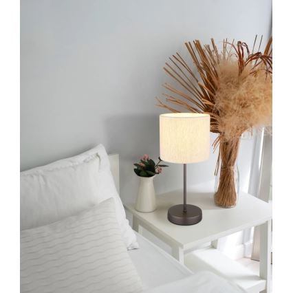 Globo - Επιτραπέζιο φωτιστικό 1xE27/25W/230V μαύρο/μπεζ