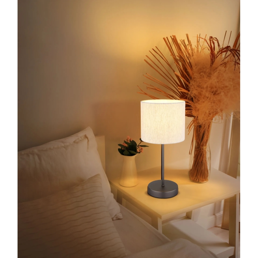 Globo - Επιτραπέζιο φωτιστικό 1xE27/25W/230V μαύρο/μπεζ