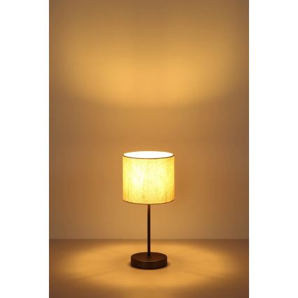 Globo - Επιτραπέζιο φωτιστικό 1xE27/25W/230V μαύρο/μπεζ