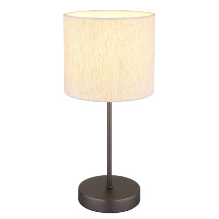 Globo - Επιτραπέζιο φωτιστικό 1xE27/25W/230V μαύρο/μπεζ