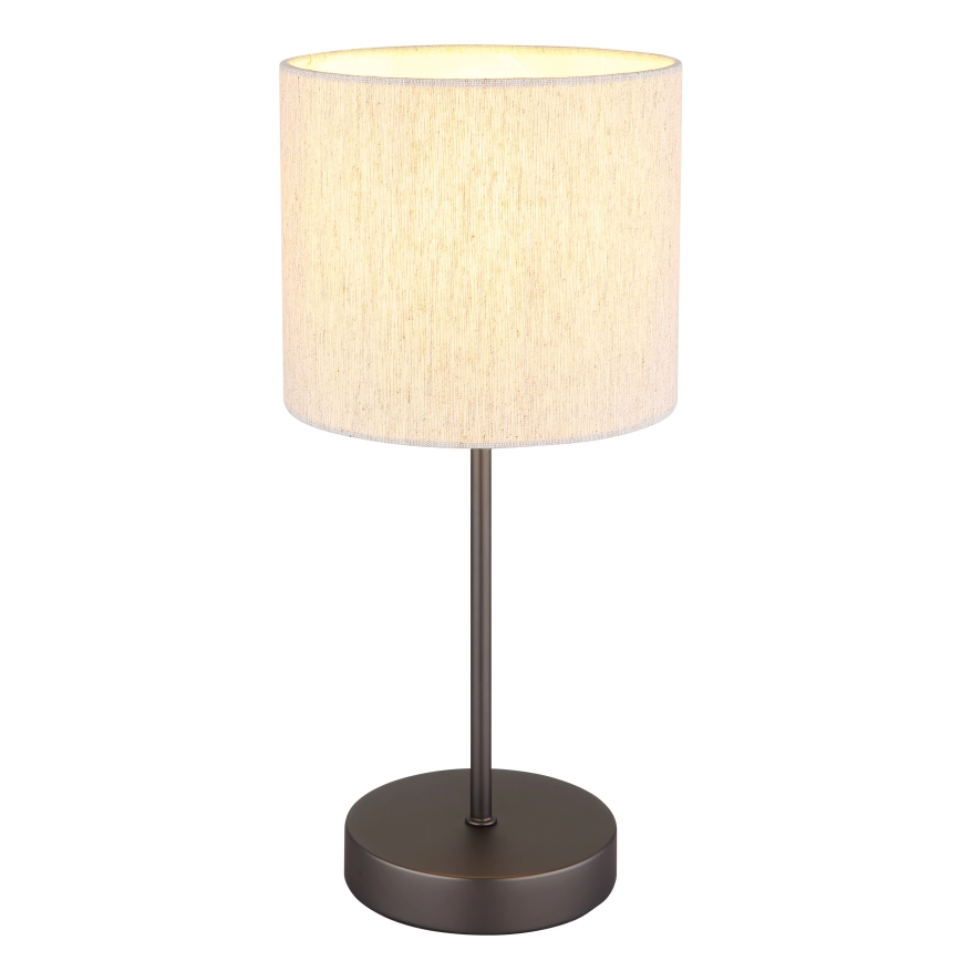 Globo - Επιτραπέζιο φωτιστικό 1xE27/25W/230V μαύρο/μπεζ