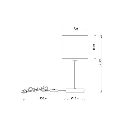 Globo - Επιτραπέζιο φωτιστικό 1xE27/25W/230V μαύρο/μπεζ