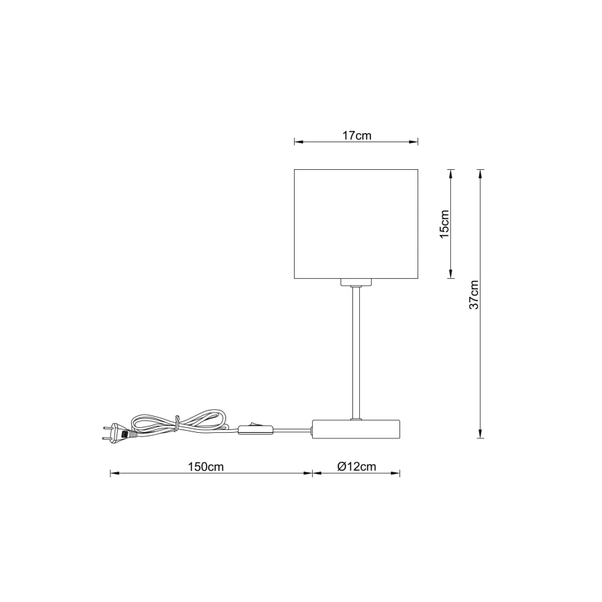 Globo - Επιτραπέζιο φωτιστικό 1xE27/25W/230V μαύρο/μπεζ