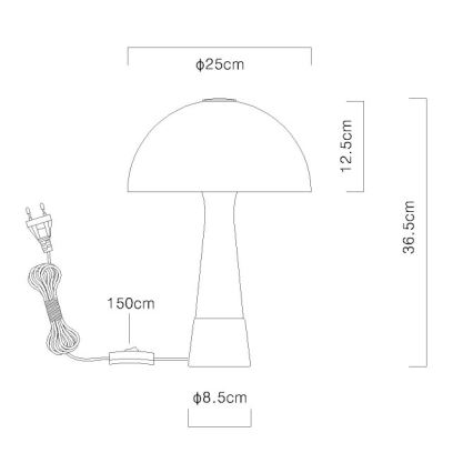 Globo - Επιτραπέζιο φωτιστικό 1xE27ILLU/40W/230V μπεζ