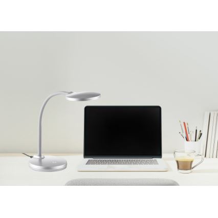Globo - LED Dimming εύκαμπτο αφής επιτραπέζιο φωτιστικό LED/4,6W/230V ασημί