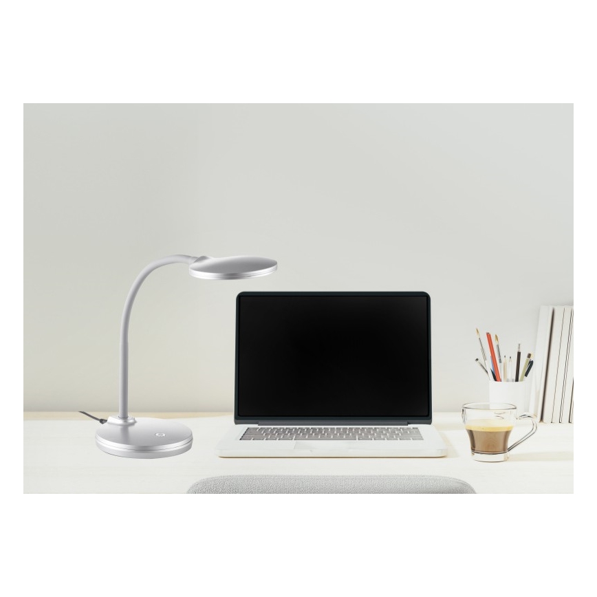 Globo - LED Dimming εύκαμπτο αφής επιτραπέζιο φωτιστικό LED/4,6W/230V ασημί