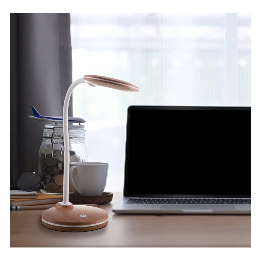 Globo - Ρυθμιζόμενος με αφής ευέλικτος επιτραπέζιος φωτισμός LED/4,6W/230V καφέ