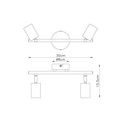 Globo - Φωτιστικό σποτ 2xE27/60W/230V