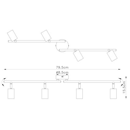 Globo - Φωτιστικό σποτ 4xE27/60W/230V