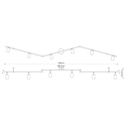 Globo - Φωτιστικό σποτ 6xE27/60W/230V