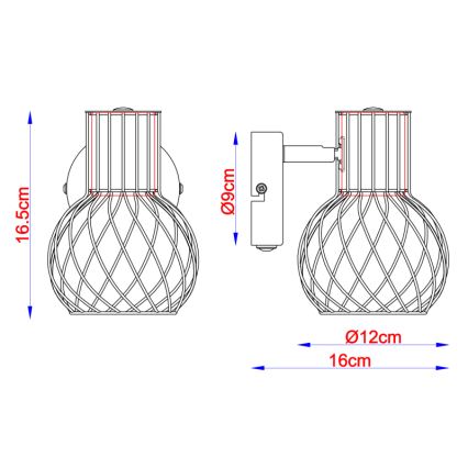 Globo - Προβολέας τοίχου 1xE27/40W/230V